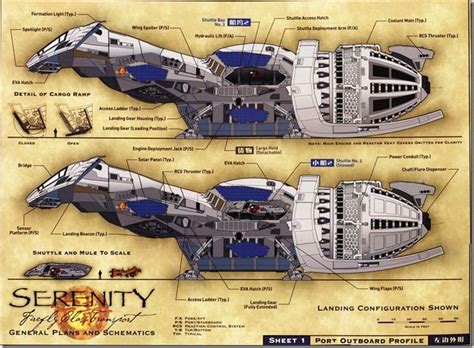 Serenity Firefly Class Transport General Plans And Schematics
