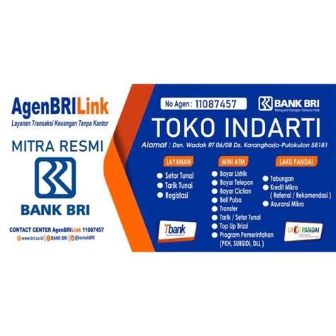 Jual Spanduk ATM Agen BRILINK Banner BRI LINK Berkualitas Shopee Indonesia