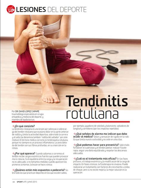 Tendinitis Rotuliana Fisioterapia Y Rehabilitacion Tendinitis
