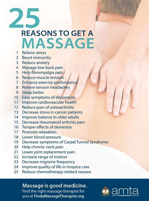 25 Reasons To Get A Massage — American Massage Therapy Association Massage Therapy Getting A