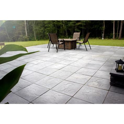 Nantucket Pavers Patio On A Pallet 18 In X 18 In Concrete Gray