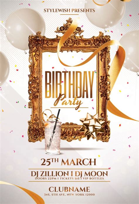 The Best Birthday Flyer Templates For Photoshop Stylewish