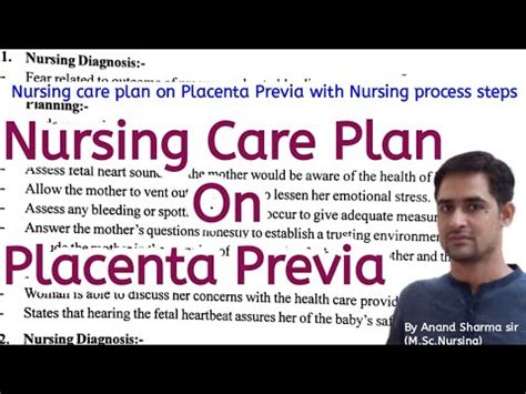 Nursing Care Plan On Placenta Previa Nursing Care Plan For Placenta