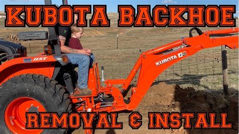 Kubota L Series Bh77 Backhoe Removal And Install How To Youtube