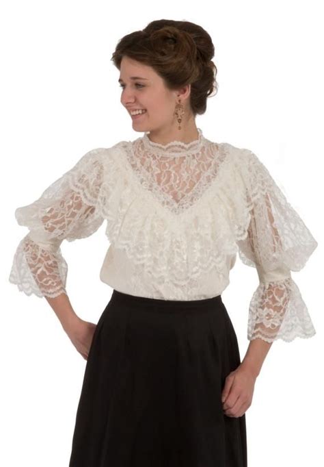 1900s Edwardian Style Blouses Tops And Sweaters Edwardian Clothing