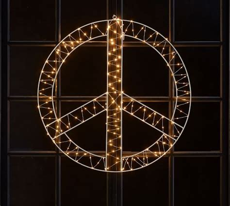 Large Outdoor Lighted Peace Sign Outdoor Lighting Ideas