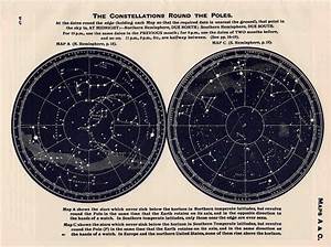 1963 Constellations Star Map Original Vintage Celestial Print