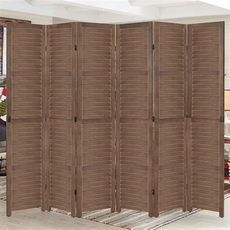 Buy Esright 6 Panel Wood Room Divider 56 Ft Tall Folding Privacy