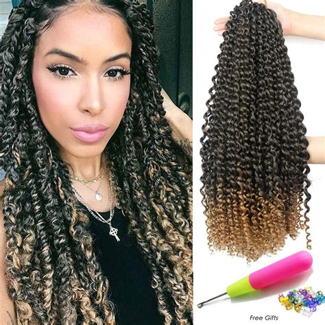 Packs Passion Twist Hair Inch Long Bohemian Braids Water Wave For Passion Twist Crochet