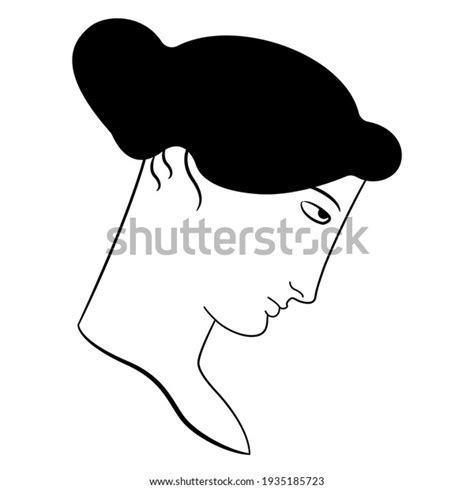 Female Head Profile Portrait Beautiful Young Stock Vector Royalty Free