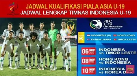 jadwal lengkap pertandingan kualifikasi timnas indonesia piala dunia 2020 youtube