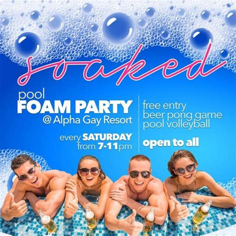 Pool Foam Party 29 February 2020 In The Alpha Gay Resort And Spa In