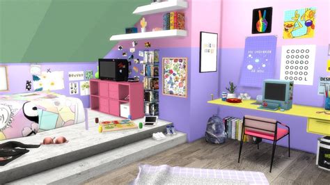 The Sims 4 Speed Build 90s Lovers Bedroom Youtube