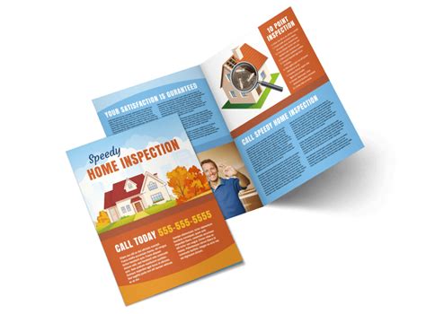 Home Inspection Bi-Fold Brochure Template | MyCreativeShop | Bi fold brochure, Brochure template ...