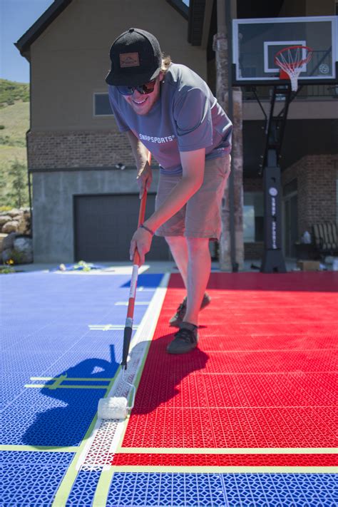 Paint can also reduce wear and tear along with giving your basketball court a distinct look. SnapSports expert installer painting court lines
