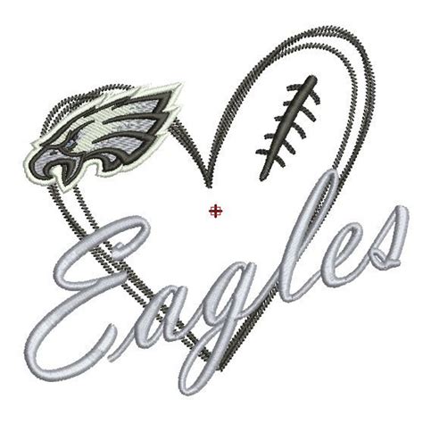 Philadelphia Eagles Embroidery Design 6 Desidns 4x4 5x7 Etsy