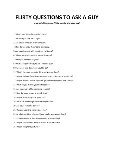 Flirty Questions To Ask A Guy The Only List You Ll Need Fun