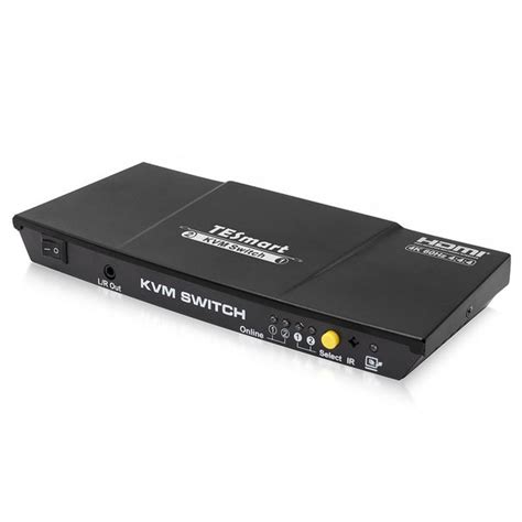 Tesmart 2 Port Kvm Hdmi Video Switch 4k 60hz Uhd Audio Output