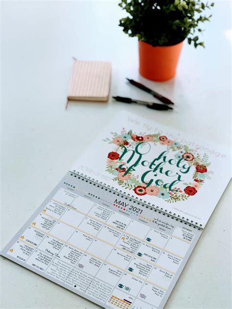 Seasons of the catholic church year this doodle note page covers the happy saints liturgical and monthly calendar 2021 is a printable pdf resource that revolving rosary: Catholic All Year 2021 Liturgical Calendar with Monthly Devotion Art *digital download ...