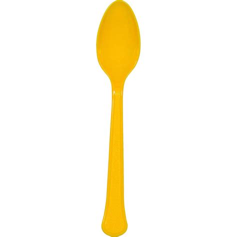 Party Spoons 20 Pack Yellow Big W