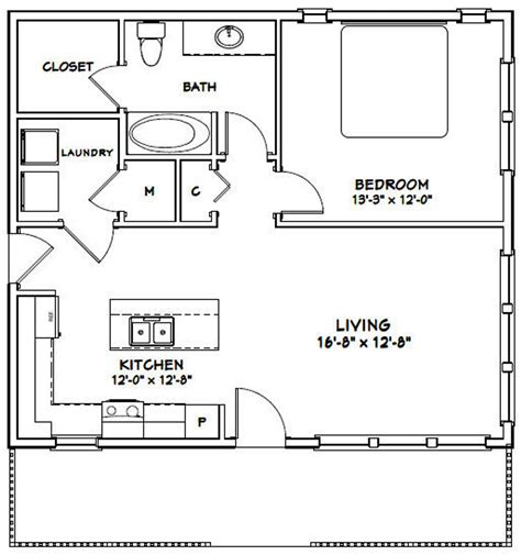 These plans were produced based on high demand and offer efficient construction costs to maximize your return on investment. 30x26 House 1-Bedroom 1-Bath 780 sq ft PDF Floor Plan ...