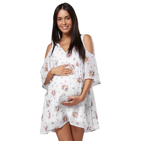 muqgew floral printed pregnant short dress women v neck maternity beach sundress dress for