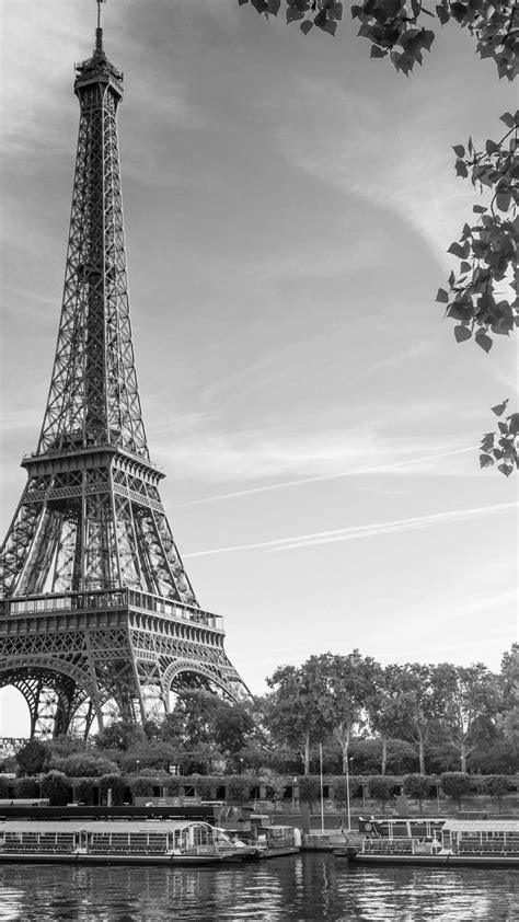 Paris Wallpaper Black And White Eiffel Tower 1080x1920 Wallpaper