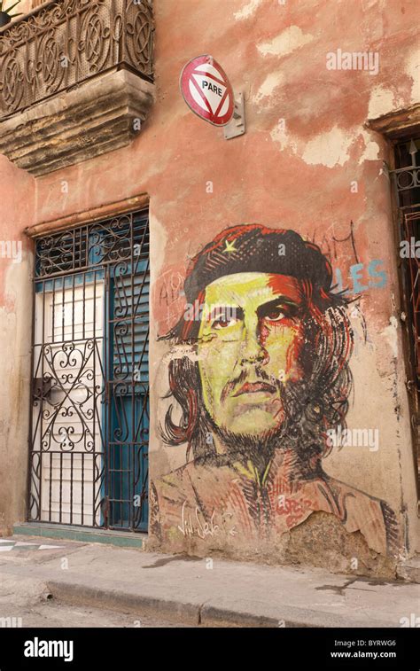 Grafitti Of Che Guevara La Habana Cuba Caribbean Stock Photo Alamy
