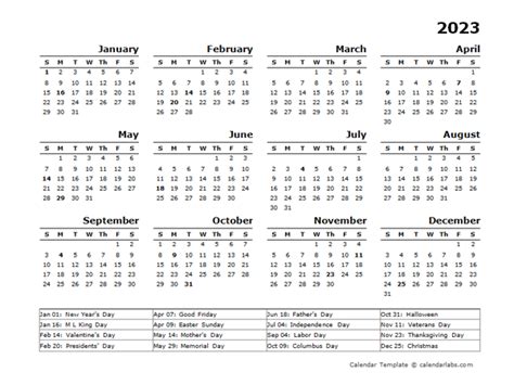 2023 Calendar Templates And Images 2023 Printable Calendar With