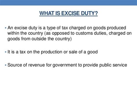 Excise Duty