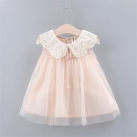 Big Sale Cute Baby Girl Dress Solid Bow Lace Tulle Party Princess