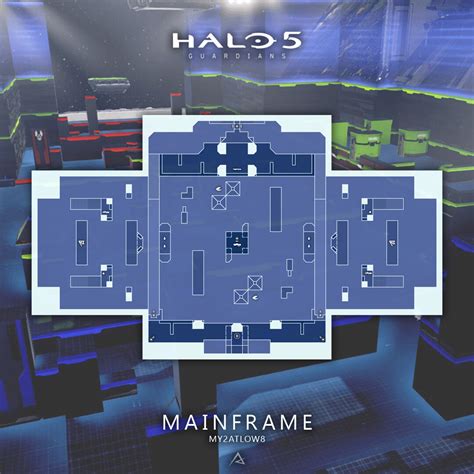 Artstation Mainframe Map Layout Halo 5 Guardians