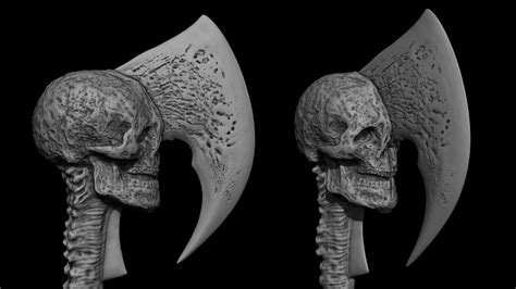 3d Printable Shaman Predator Skull Axe And Ceremonial Dagger 3d Model