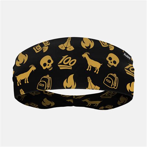 Emoticons Gold Black Headband Sleefs