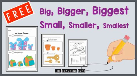 Big Bigger Biggest Free Printable The Teaching Aunt