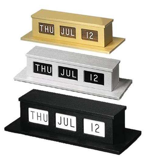 Single Faced Perpetual Calendar For Counter Mounting Us Bank Supply