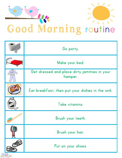 7 Best Images Of Blank Bedtime Routine Printables School Morning