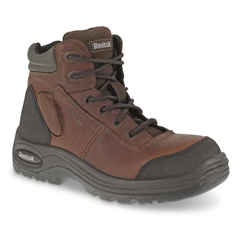 Reebok Mens 6 Composite Safety Toe Sport Work Boots Dark Brown