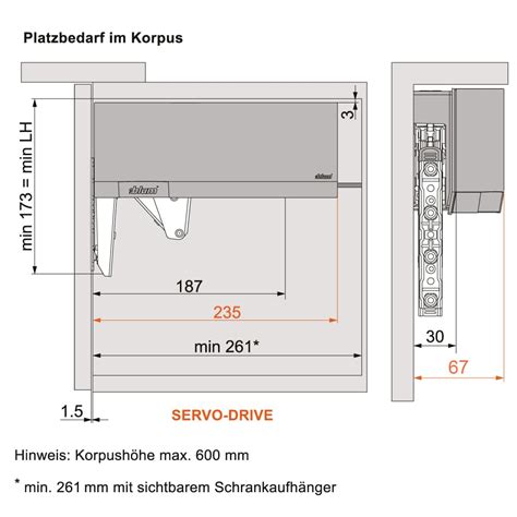 Klappenbeschlag Blum Aventos Hk Top Grau