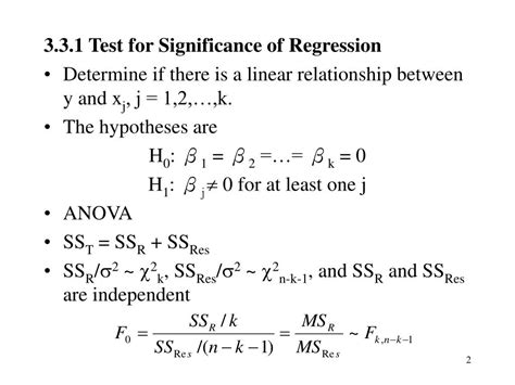 PPT 3 3 Hypothesis Testing In Multiple Linear Regression PowerPoint