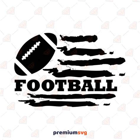 American Football With Flag Svg Cut File Premiumsvg