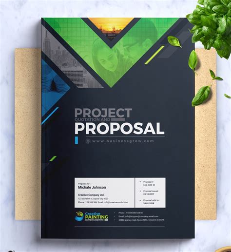 Ms Word Project Proposal Template Stationery Templates Creative Market