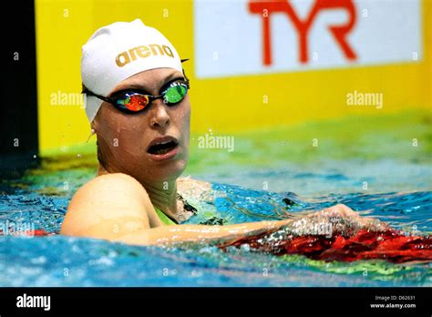 jenny mensing reacts after her victory of the 200 m backstroke final at the german swimming