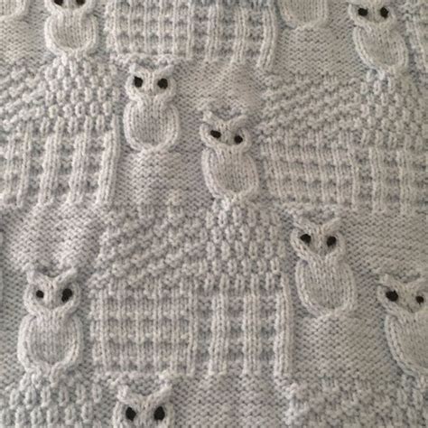 Baby Blanket Knitted Owls Bedding Blankets And Throws