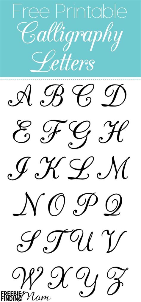 Free Printable Calligraphy Letters The Group Board On Pinterest