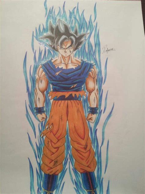 How To Draw Goku Ultra Instinct Form Art Tutorial Gok