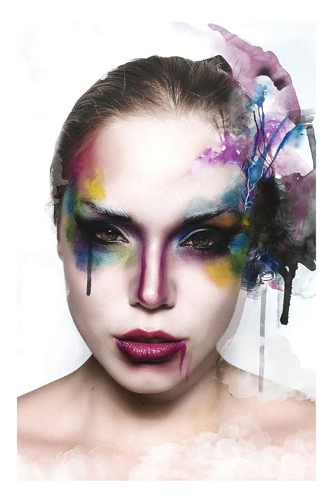Watercolour Makeup Melts Over Face For Glassbook Makeup Photography Photography Editing