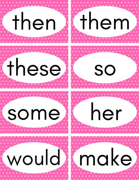 Free Printable Picture And Word Cards
