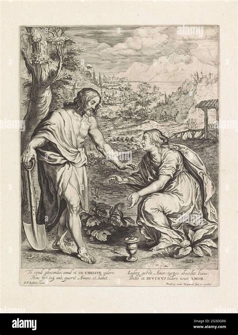 Christ Appears As A Gardener To Mary Magdalene Maria Magdalena Kneels