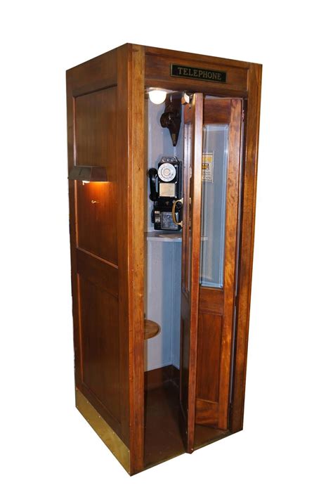 Nicely Restored 1930s Bell Telephone Wooden Telephone Booth Complete